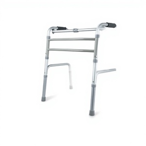 Déambulateur pliable en alliage d'aluminium léger pour personnes âgées avec double barre de soutien robuste - Product Image 5