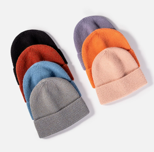 Winter Warm Knit Beanie Hat for Women <b>Men</b> Soft Ribbed Cuffed <b>Cap</b> Fashion Solid Color Casual Knitted Hat for Outdoor Daily Wear - Product Image 4