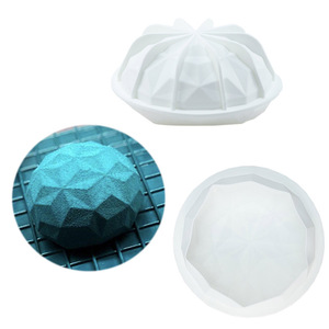 French Round Silicone Mousse Cake Mold Geometric Polygonal 155mm DIY Baking Tool - Product Image 3