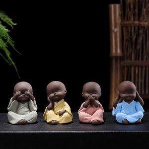 Estatuilla de Buda Pequeña de Cerámica 2024, Adornos de Monje, Manualidades para el Hogar, Decoración, Maceta para Suculentas, Esculturas de Monje, Ceremonia del Té - Product Image 1