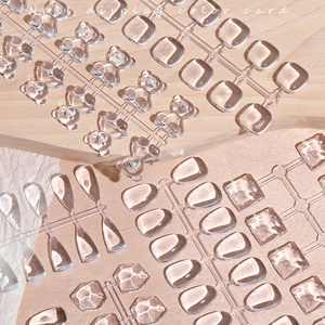 Punte per unghie <span class=keywords><strong>VIP</strong></span> bara unghie finte punte per Nail Art lunghe chiare/naturali forma piatta Manicure a copertura totale stile francese - Product Image 4