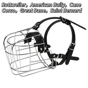 Bozal metálico transfronterizo para perros grandes (Grandes Daneses, <span class=keywords><strong>Cane</strong></span> Corsos, San Bernardo) - Máscara de entrenamiento para evitar la búsqueda de alimentos y mordeduras - Product Image 6