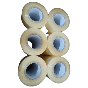 Duy nhất hai mặt trong suốt <span class=keywords><strong>OPP</strong></span> đóng gói Băng 48mm nóng chảy dính keo Jumbo CuộN carton niêm phong băng 50M 100m tùy chọn bong bóng không khí - Product Image 1