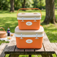 Glacière isotherme portable moderne 21L en PP avec porte-gobelets intégrés, étanche, design Mint Bunker, pour intérieur/extérieur, plage, maintien de la glace pendant 16 heures