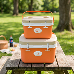 21L PP Modern Portable Insulated Cooler <b>Box</b> Tabletop Cup Holders Waterproof Mint Bunker Design Indoor/Outdoor Beach 16 Hours Ice - Product Image 5