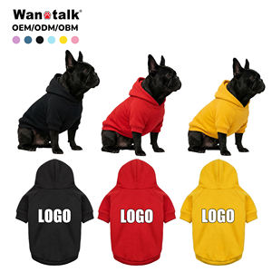 Moletom Personalizado de Algodão para Pets, Roupa Coordenada Pai-Filho, Moletom Vermelho para Cães Grandes, Roupa para Bulldog Francês - Product Image 1