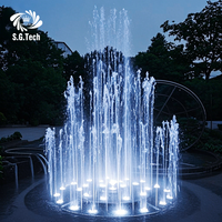 Fuente Pequeña de Acero Inoxidable para Jardín Exterior, Diseño Moderno 2026, con Luz RGB Musical y Danzante, Fácil Instalación para Patio Trasero