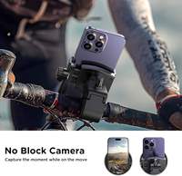 Support de téléphone universel antichoc en ABS/PC/silicone pour vélo/moto, rotation à 360°, fixation rapide, design flexible, guidons