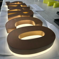 Enseigne publicitaire LED 3D personnalisée en lettres en relief, en acier inoxydable durable et acrylique, pour intérieur et extérieur, pour entreprises