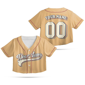 Maillot de baseball personnalisé à découpe sur mesure, nom et numéro d'équipe personnalisés, style vintage, chemise de supporter de baseball pour femmes et filles - Product Image 2