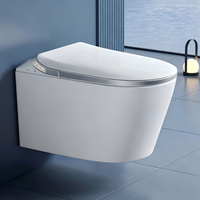 WC intelligent moderne de luxe, cuvette de toilette murale monobloc pour rénovation de maison haut de gamme