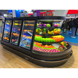 1.5m cao đảo tủ lạnh hiển thị trường hợp làm mát bằng không khí siêu thị Máy làm lạnh Tủ đông - Product Image 6