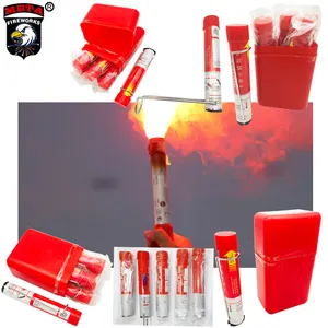 Ngọn lửa màu khói bom Cracker bánh Pyro Rocket Banger pháo hoa bán buôn huahai Red Hand flane pháo