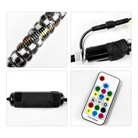 Antennes LED RGB personnalisées de 2, 3, 4 et 5 pieds avec effet de poursuite et de danse, télécommandées pour UTV et VTT