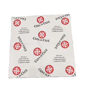 Papel encerado a cuadros para sándwiches, a prueba de grasa, apto para alimentos, con impresión personalizada - Product Image 1