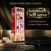 Machine à Popcorn Professionnelle 2026 Améliorée avec Chariot, Grande Capacité 16oz, Idéale pour les Événements et les Entreprises