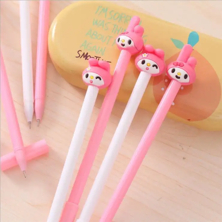 Best Selling Creative Stationery Cartoon Cute Melody Rabbit Signature Gel Pen for Office