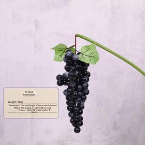 Bouquet de raisins artificiels violets et verts pour Halloween et Pâques, fausse vigne en plastique, guirlande de fruits suspendus, fleurs et fruits en soie pour cour - Product Image 6