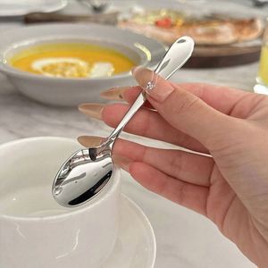 6pcs Small Kitchen Cutlery Stainless Steel Ice Cream <b>Spoon</b> Set Classic Design Silver Metal <b>Spoon</b> Caviar Honey Tea <b>Coffee</b> <b>Spoon</b> - Product Image 4