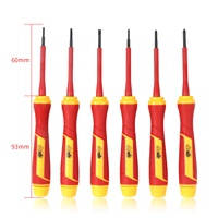 Kit de tournevis de précision isolés VDE 6 pièces avec étui rigide, personnalisable OEM pour la réparation d'appareils électroniques et l'entretien domestique