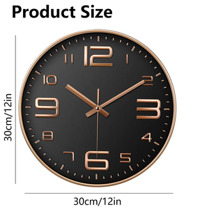 <span class=keywords><strong>Horloge</strong></span> murale moderne à <span class=keywords><strong>quartz</strong></span> de 12 pouces avec affichage à aiguilles, facile à lire, <span class=keywords><strong>mouvement</strong></span> <span class=keywords><strong>silencieux</strong></span>, motif nature morte pour salon et cuisine - Product Image 3