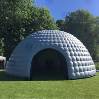 Tente de club de lumière disco LED commerciale Portable 8m tente dôme Igloo gonflable