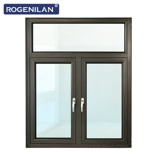 <span class=keywords><strong>Fenêtre</strong></span> à battant triple vitrage insonorisée de <span class=keywords><strong>style</strong></span> américain Rogenilan, fenêtres en aluminium à rupture de pont thermique pour l'extérieur - Product Image 3
