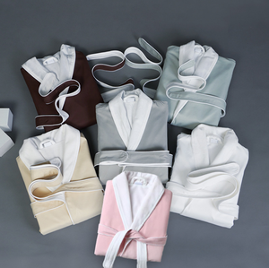 <span class=keywords><strong>Accappatoio</strong></span> Unisex SANHOO di <span class=keywords><strong>Lusso</strong></span> 100% Cotone per Hotel di <span class=keywords><strong>Lusso</strong></span>, Doppio Strato, Bianco, in Spugna Waffle per Uomo e Donna - Product Image 6