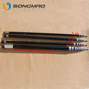 Poste telescópico de carbono de fibra de vidrio 3K 8m 10m 12m 15M 18m de alto rendimiento personalizado - Product Image 2