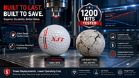 Lot de 2 balles de golf d'intérieur haut de gamme à suivi optique, à effet de rotation ultime, toucher doux, technologie avancée, direct usine