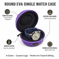 Étui de montre individuel en EVA coloré, sac souple anti-friction en PC portable, boîte de protection de voyage pour montre, logo personnalisé, vente en gros OEM