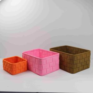 Cesto de almacenamiento tejido de fábrica, divisor, caja de almacenamiento de lavandería de fieltro tejido a mano - Product Image 2