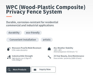 Clôture d'intimité moderne en WPC, 6 pieds, cadre en aluminium, embossé, traité thermiquement, écologique, anti-rongeurs, modélisation <span class=keywords><strong>3D</strong></span> incluse, utilisation en extérieur - Product Image 5