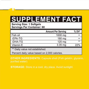 Halal Omega 3 рыбий жир Softgels 1000 мг <span class=keywords><strong>EPA</strong></span> <span class=keywords><strong>DHA</strong></span> - OEM Private Label Оптовые добавки - Product Image 6