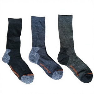 Outdoor Autumn Winter Ladies Crew Thick Warm Knitted Custom Design Ski Hiking Anti-Bacterial Breathable Wool <b>Socks</b> - Product Image 2