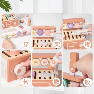 Casa <span class=keywords><strong>de</strong></span> Juegos Infantil, Cocina <span class=keywords><strong>de</strong></span> <span class=keywords><strong>Juguete</strong></span> <span class=keywords><strong>de</strong></span> Madera, Simulación <span class=keywords><strong>de</strong></span> Barbacoa con Brochetas, <span class=keywords><strong>Juguete</strong></span> Educativo para Niños y Niñas, Juego <span class=keywords><strong>de</strong></span> Barbacoa para Educación Temprana - Product Image 5