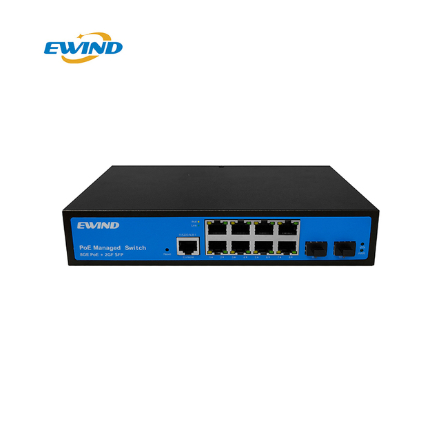 10G Layer 2 Managed Ethernet Switch 8*10/100/1000M RJ45+2*1000M SFP Port AI Extend 300 Meters Distance Poe Switch Buy Best