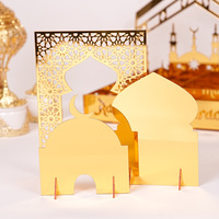 Décoration de table Ramadan : Présentoir en acrylique en forme de château, ornement ethnique pour la maison et les fêtes