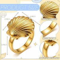 Anneaux de serviette en coquillage doré en gros, supports de serviette en forme de coquillage pour la plage, décoration de table de fête, cadeau pour piscine, vacances à Hawaï, faveurs de fête à domicile