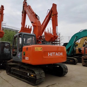 Machinerie de terrassement reconditionnée, excavatrice sur chenilles Hitachi EX120-5 d'occasion de 12 tonnes avec moteur et moteur - Product Image 4