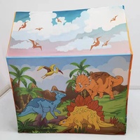 Tenda Bermain Rumah Dinosaurus Anak-anak, Rumah Bermain Portabel, Penggunaan Dalam & Luar Ruangan, Poliester, Mainan Olahraga untuk Anak Laki-laki & Perempuan