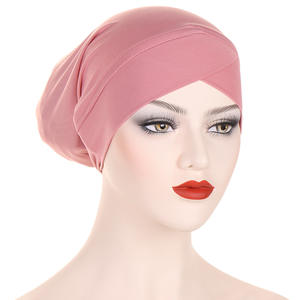 HZM-23318 coton couvre-chef musulman intérieur Hijabs casquette sous-écharpe Turban femmes sous écharpe Hijab <span class=keywords><strong>Bonnet</strong></span> <span class=keywords><strong>chimio</strong></span> chapeau - Product Image 4