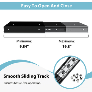 20,1 inch modern opklapbaar omvormbaar bureau lade uittrekbare opbergorganizer kogellagerschuiven gelegeerd staal haakbevestiging - Product Image 4