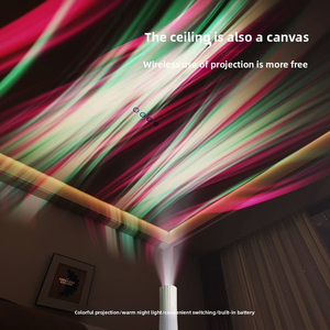 Lampe <span class=keywords><strong>de</strong></span> projection LED créative à effet d'ondulation nordique, avec interrupteur à bascule à 180 degrés, sans fil, portable, pour <span class=keywords><strong>la</strong></span> maison, <span class=keywords><strong>l</strong></span>'extérieur, le camping et <span class=keywords><strong>la</strong></span> nuit - Product Image 6