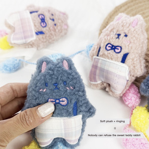 Lindo gato de peluche de dibujos animados, juguete interactivo, conejo de peluche, contiene campana - Product Image 3