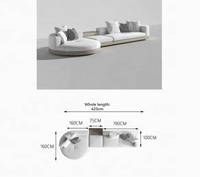 GEDO Meilleure Vente Canapé d'Angle Moderne en Tissu à Structure en Bois et Garnissage en Mousse pour Salon