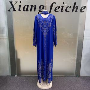 Nuevo Vestido Abaya Musulmán Africano Largo, Elegante y Tradicional, con Pedrería y Mangas Largas <span class=keywords><strong>para</strong></span> Mujer - Product Image 6