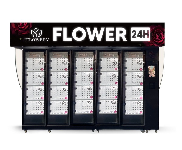 Outdoor Fresh Flower Vending Machine Refrigerator Gifts Boxes Smart Lockers for Gifts Bouquets