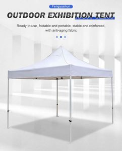 Pavillon extérieur pour marché aux puces, tente pliante télescopique automatique 3 x 3 m, stand commercial - Product Image 6
