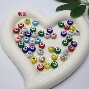 Cuentas Acrílicas Redondas de 14 mm, Diseño de Explosión Turquesa, Agujero Grande para Fabricación de Joyas, Accesorios, Pulseras y Cadenas, Venta Caliente, 500 Piezas - Product Image 1